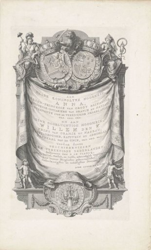 Arms of William V, Prince of Orange-Nassau, and Anna of Hanover