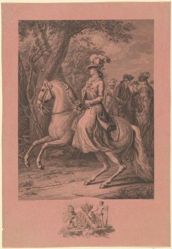 Equestrian portrait of Wilhelmina of Prussia
