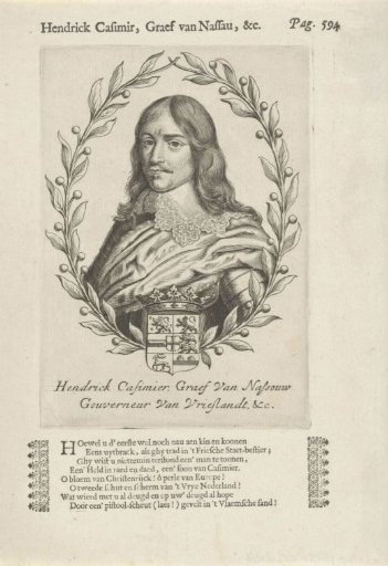 Portrait of Hendrik Casimir I, Count of Nassau-Dietz