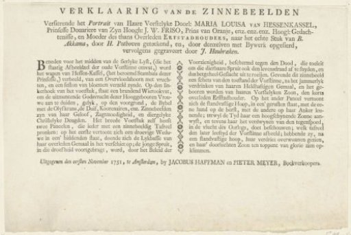 Text accompanying the portrait of Maria Louisa of Hesse-Kassel