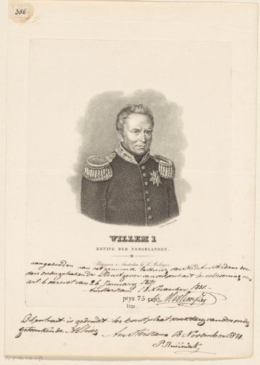Portrait of Willem I Frederik, King of the Netherlands
