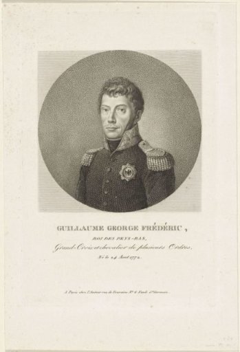 Portrait of Willem I Frederik, King of the Netherlands
