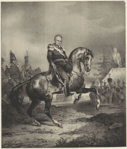 Equestrian portrait of Willem I Frederik, King of the Netherlands