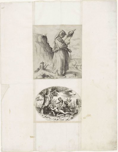 Spinning Woman / Satyr and Nymph