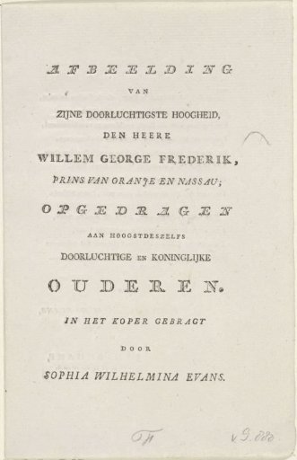 Text accompanying the portrait of Frederick, Prince of Orange-Nassau