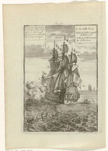 Sailing Ship Firing a Shot