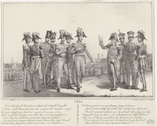 Visit of William II, King of the Netherlands, to the Citadel of Antwerp in 1831