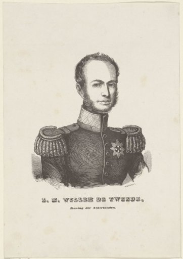 Portret van Willem II, koning der Nederlanden