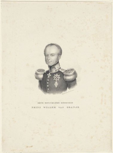 Portret van Willem II, koning der Nederlanden
