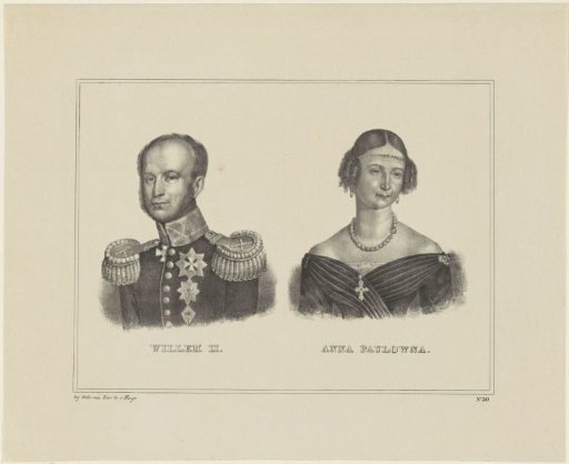 Portrait of William II, King of the Netherlands, and Anna Pavlovna Romanova
