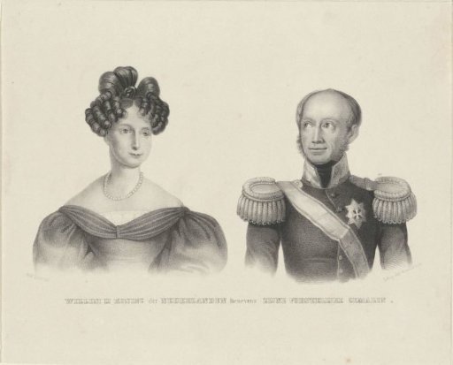 Portrait of William II, King of the Netherlands, and Anna Pavlovna Romanova