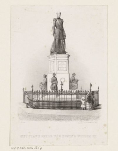 Statue of William II, King of the Netherlands, on the Buitenhof in The Hague