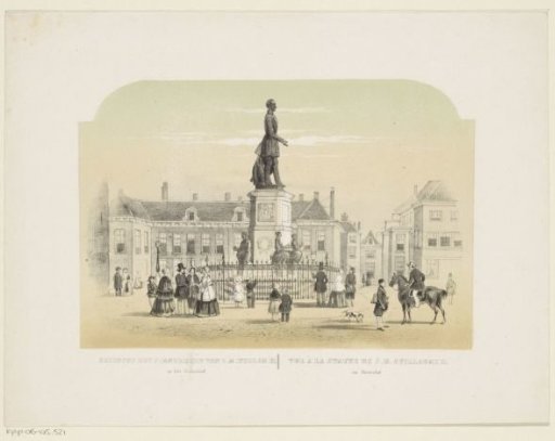 Statue of William II, King of the Netherlands, on the Buitenhof in The Hague