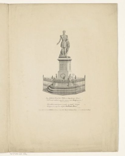Statue of William II, King of the Netherlands, on the Buitenhof in The Hague