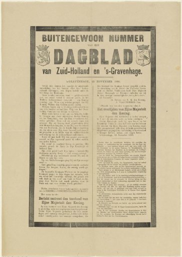 Extraordinary issue on the death of William III, King of the Netherlands, on 23 November 1890