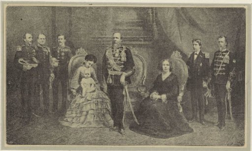 Family Portrait of William III, King of the Netherlands, Sophie of Württemberg, His Brother, His Uncle, His Niece with Her Husband, and Two Sons