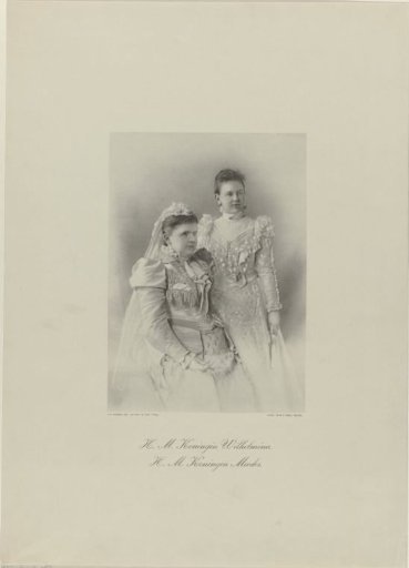 Portrait of Emma, Queen Regent of the Netherlands, and Wilhelmina, Queen of the Netherlands