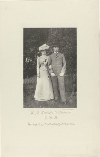 Portrait of Wilhelmina, Queen of the Netherlands, and Henry of Mecklenburg-Schwerin