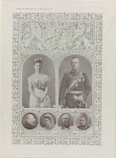 Portraits of Wilhelmina, Queen of the Netherlands, and Henry of Mecklenburg-Schwerin