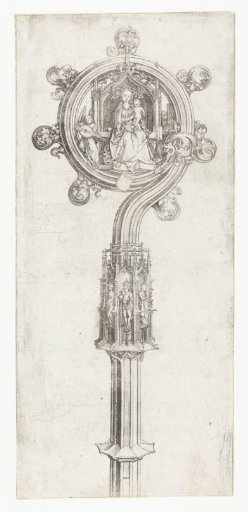 Bishop's staff with enthroned Mary with the Christ Child