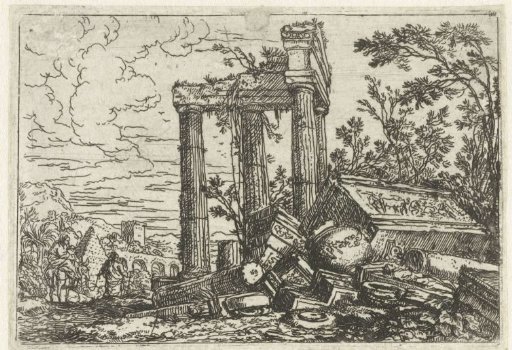 Ruined landscape with the Flight into Egypt