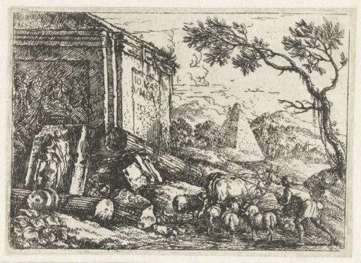 Ruin Landscape with a Shepherd and His Flock