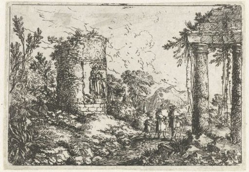 Landscape with Ruins and Three Pilgrims