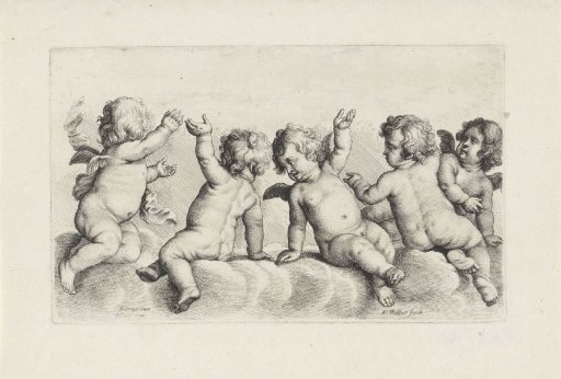 Five Cherubim on a Cloud