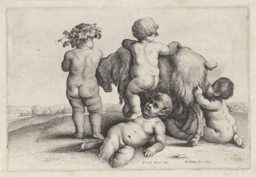 Four Boys, a Satyr and a Goat
