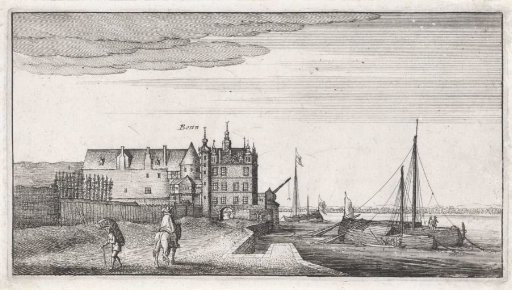 View of the chancellery on the Rhine near Bonn