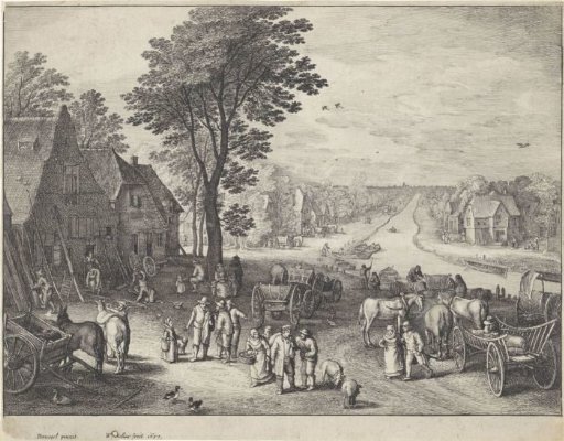 Village View with Straight Canal