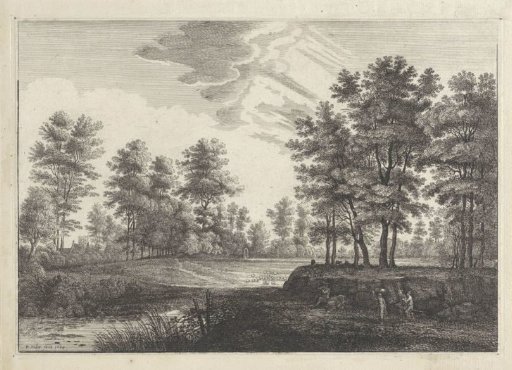 Landscape with figures and a flock of sheep
