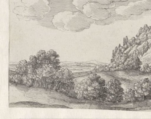 Landscape with a castle on a hill