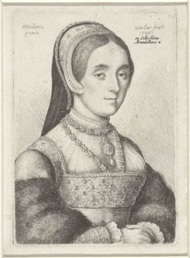 Portrait of a woman with a French cap