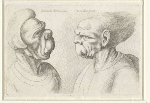 Two grotesque heads