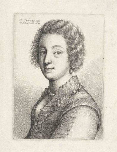 Portrait of a young woman with short curly hair