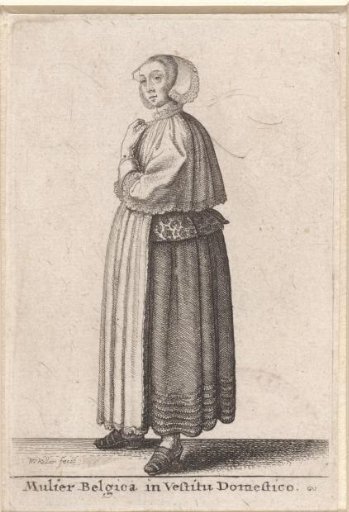 Belgian Woman in Domestic Attire