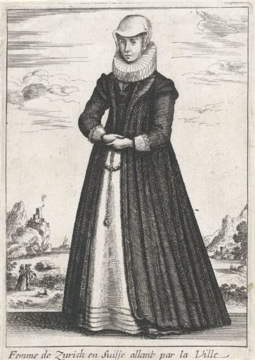 Woman of Zurich in Switzerland walking through the city