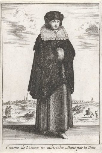 Woman of Vienna in Austria walking through the city