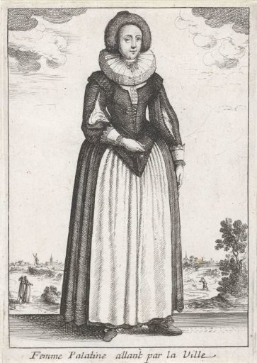 Palatine woman walking through the city