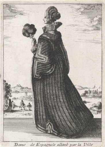 Spanish lady walking through the city