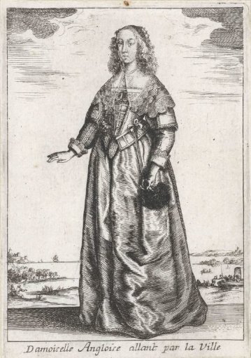English Lady Walking Through the City