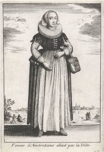 Woman of Amsterdam Walking Through the City