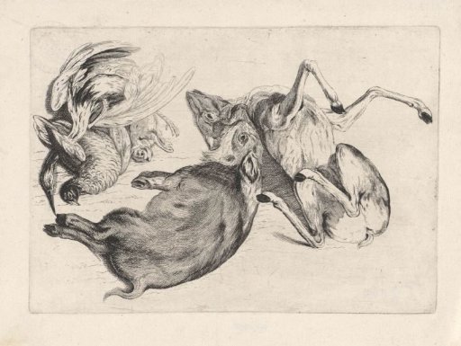 Shot Game: A Dead Boar, Stag, Heron and Other Game