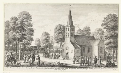The count and countess von Thurn und Taxis go to church, 1650