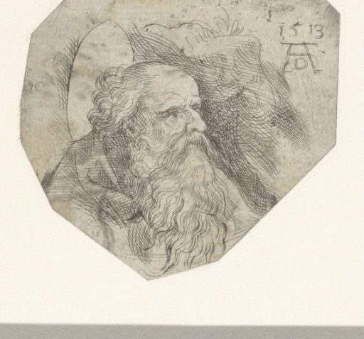 Head of an Unknown Male Saint, Possibly St. Jerome