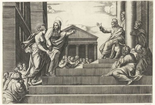 Martha Leads Mary Magdalene to the Preaching Christ