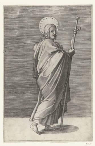 Apostle James the Greater (Major) with Pilgrim's Hat and Pilgrim's Staff