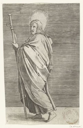 Apostle James the Greater (Major) with Pilgrim's Hat and Pilgrim's Staff