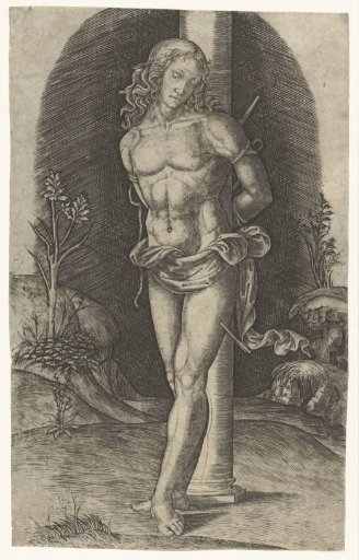 Saint Sebastian bound to a pillar
